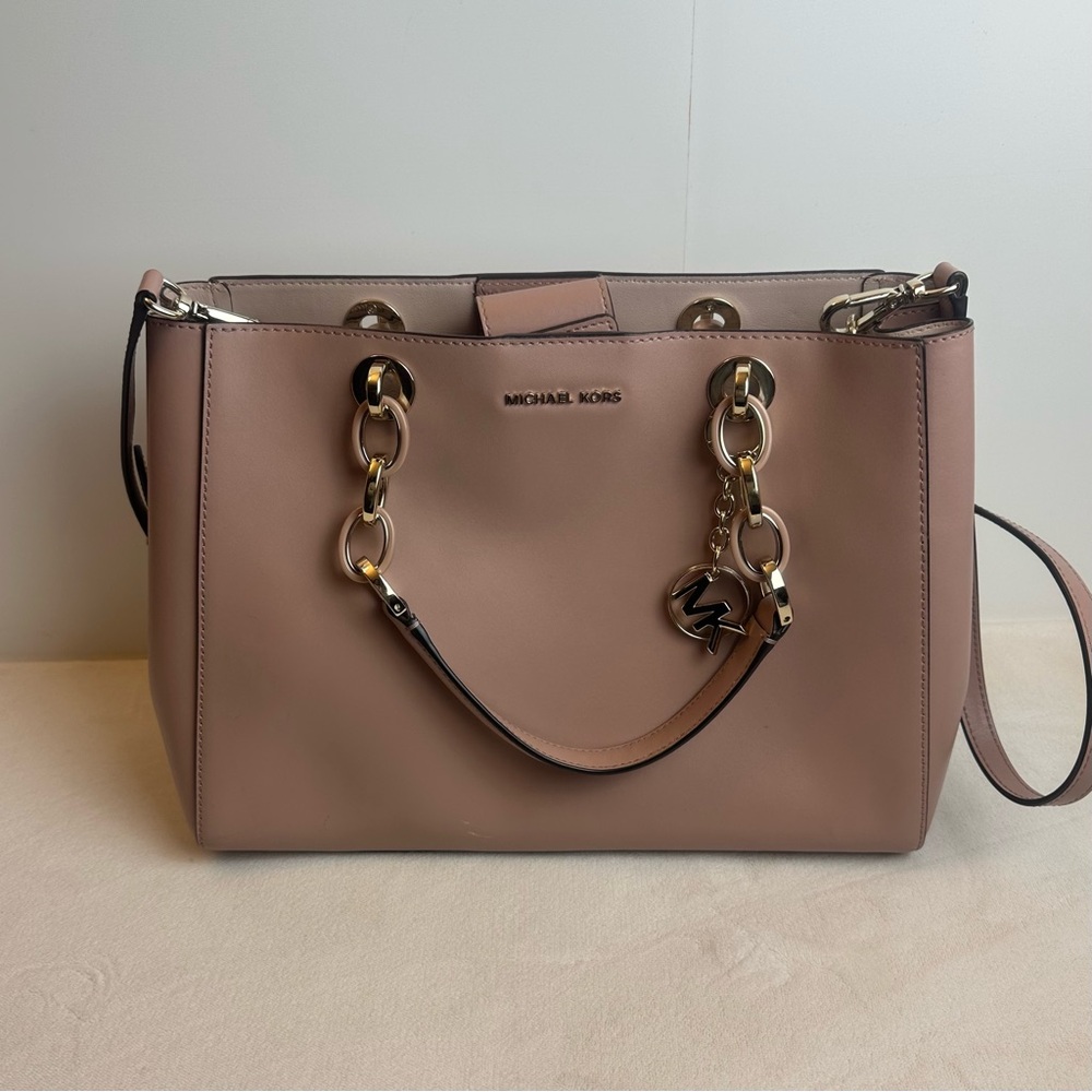 Michael Kors Cynthia Medium Leather Satchel